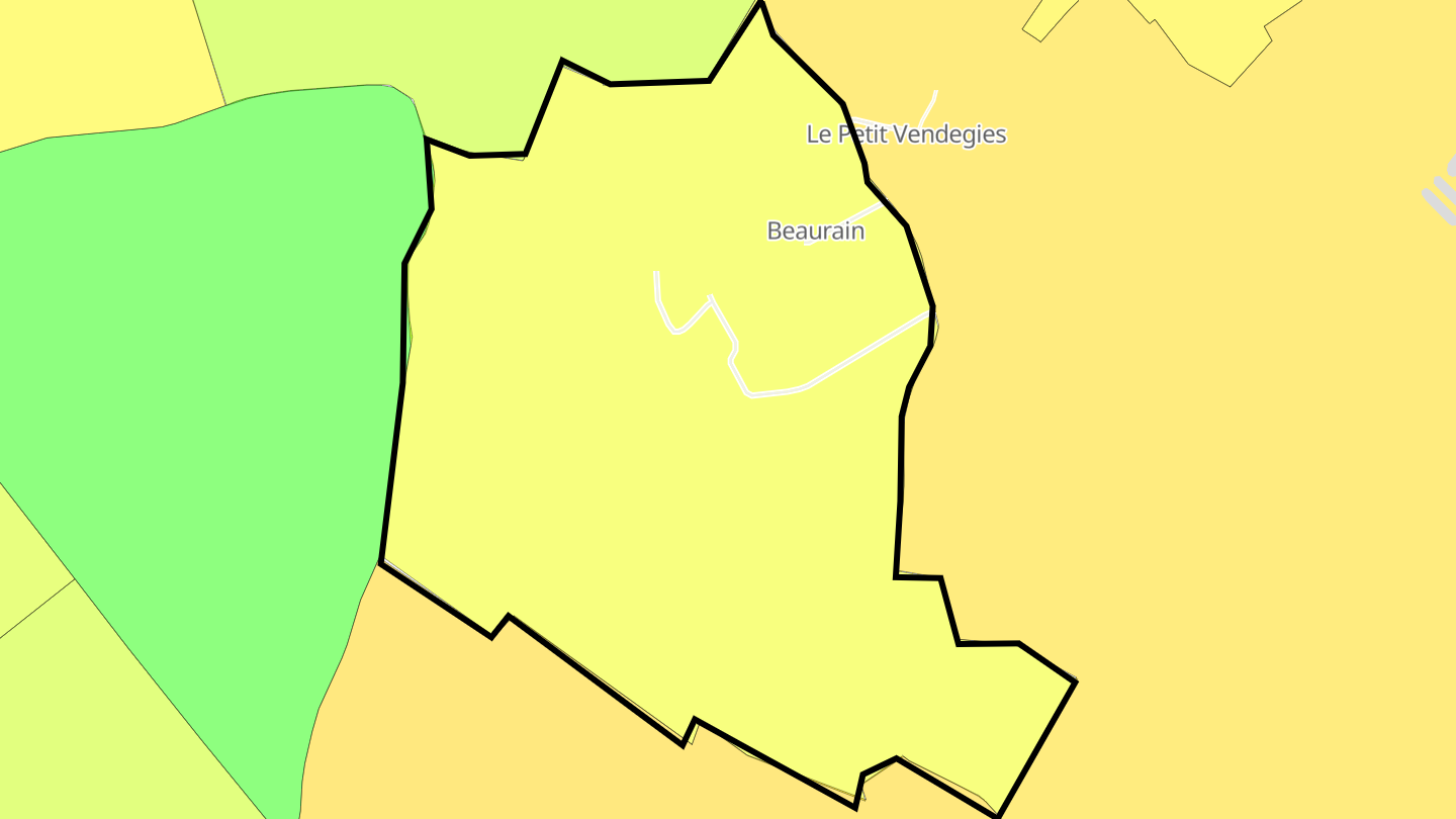 Carte des prix de l'immobilier Beaurain