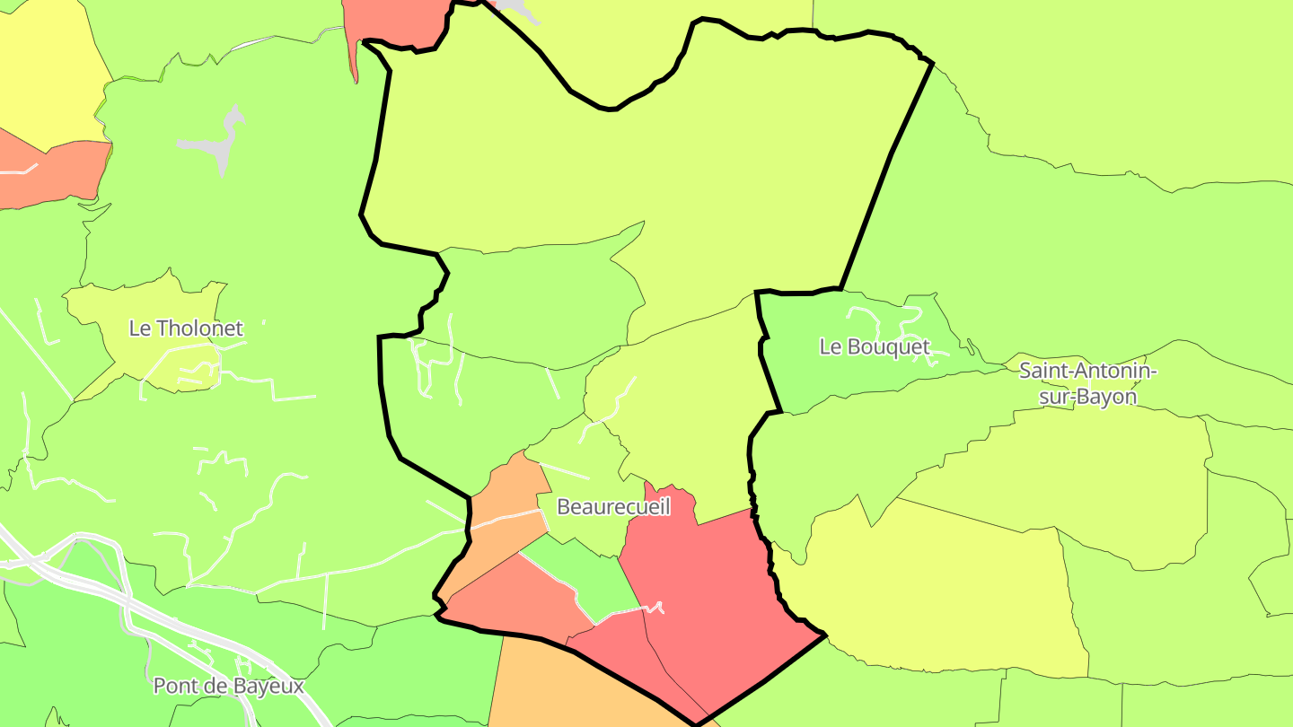 Carte des prix de l'immobilier Beaurecueil