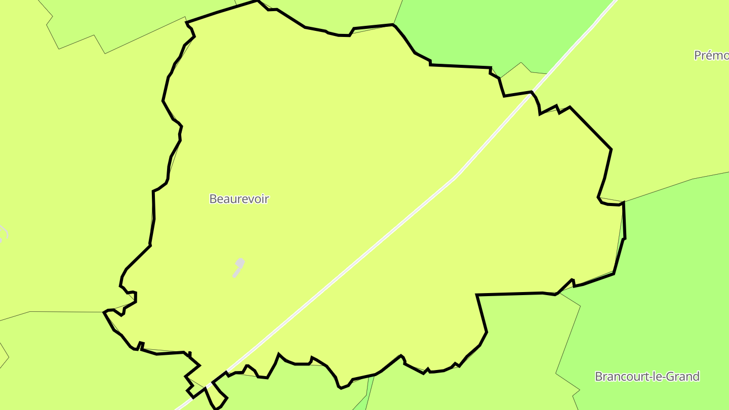Carte des prix de l'immobilier Beaurevoir