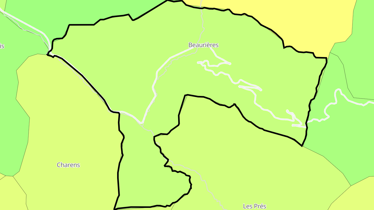 Carte des prix de l'immobilier Beaurières