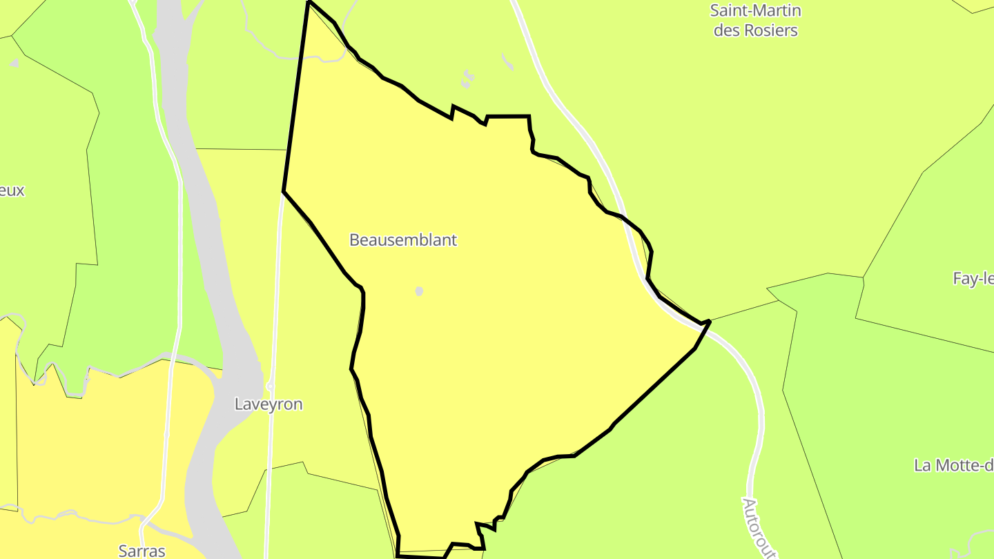 Carte des prix de l'immobilier Beausemblant