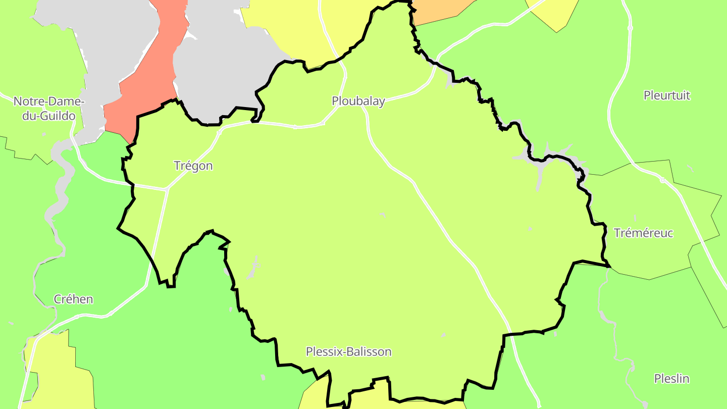 Carte des prix de l'immobilier Beaussais-sur-Mer