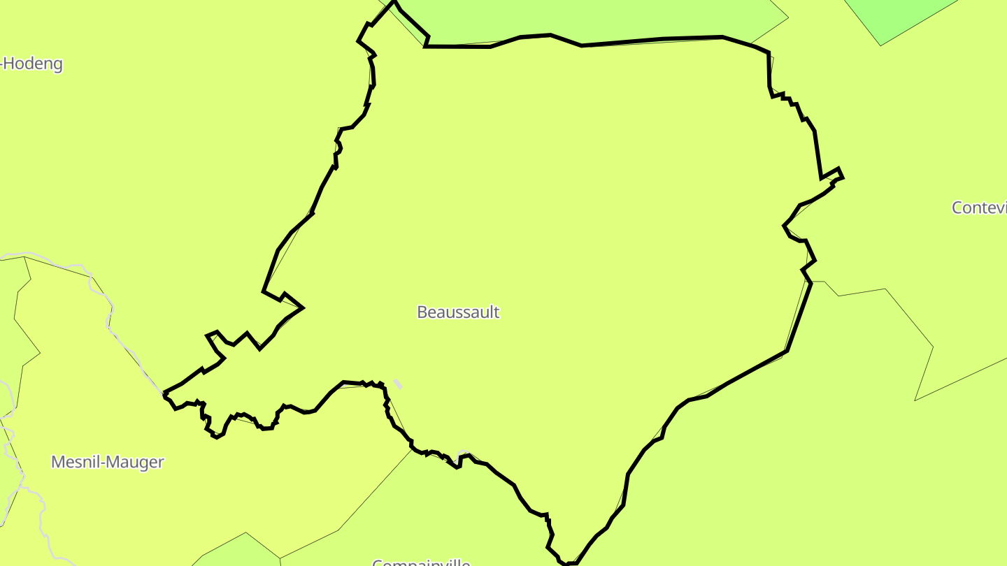 Carte des prix de l'immobilier Beaussault