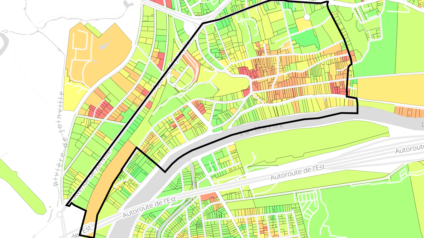 Carte des prix de l'immobilier Beauté Baltard