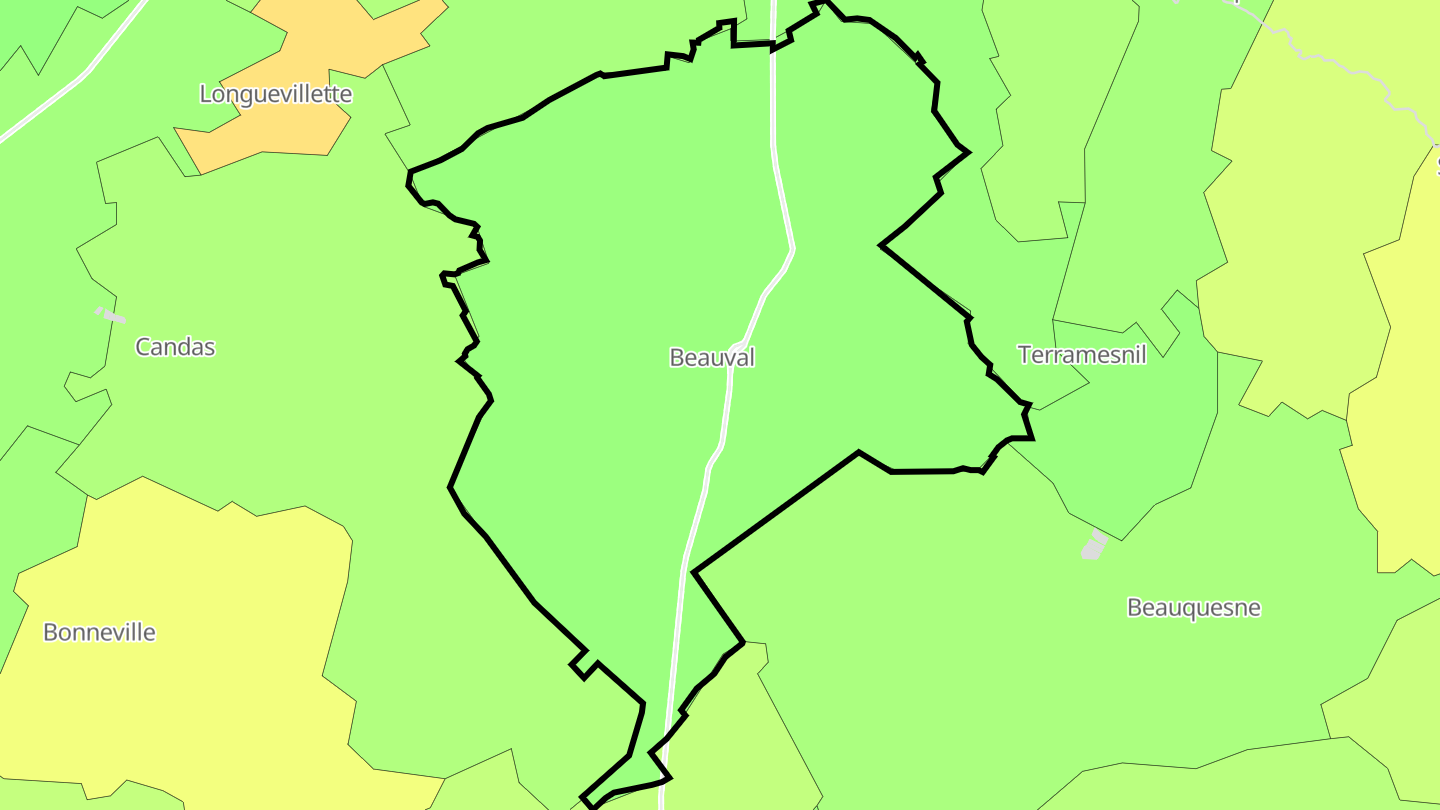 Carte des prix de l'immobilier Beauval