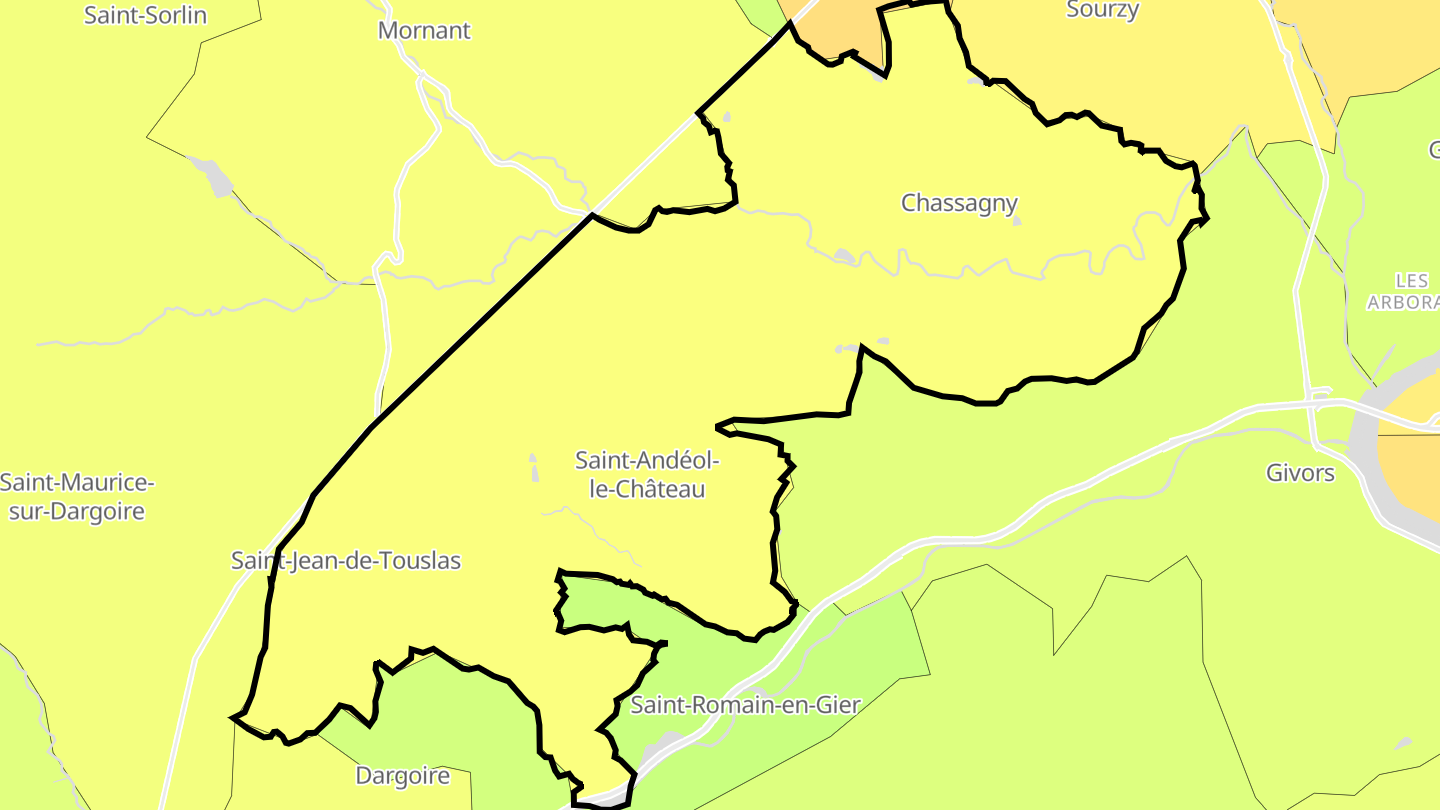 Carte des prix de l'immobilier Beauvallon