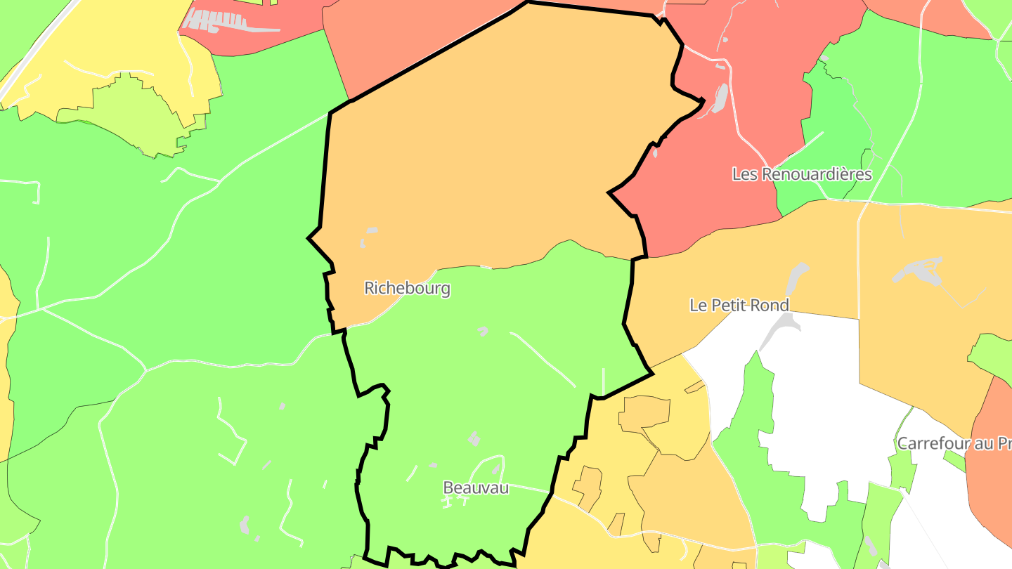 Carte des prix de l'immobilier Beauvau