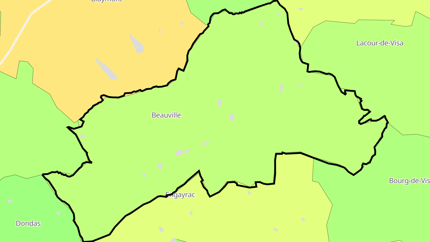 Carte des prix de l'immobilier Beauville