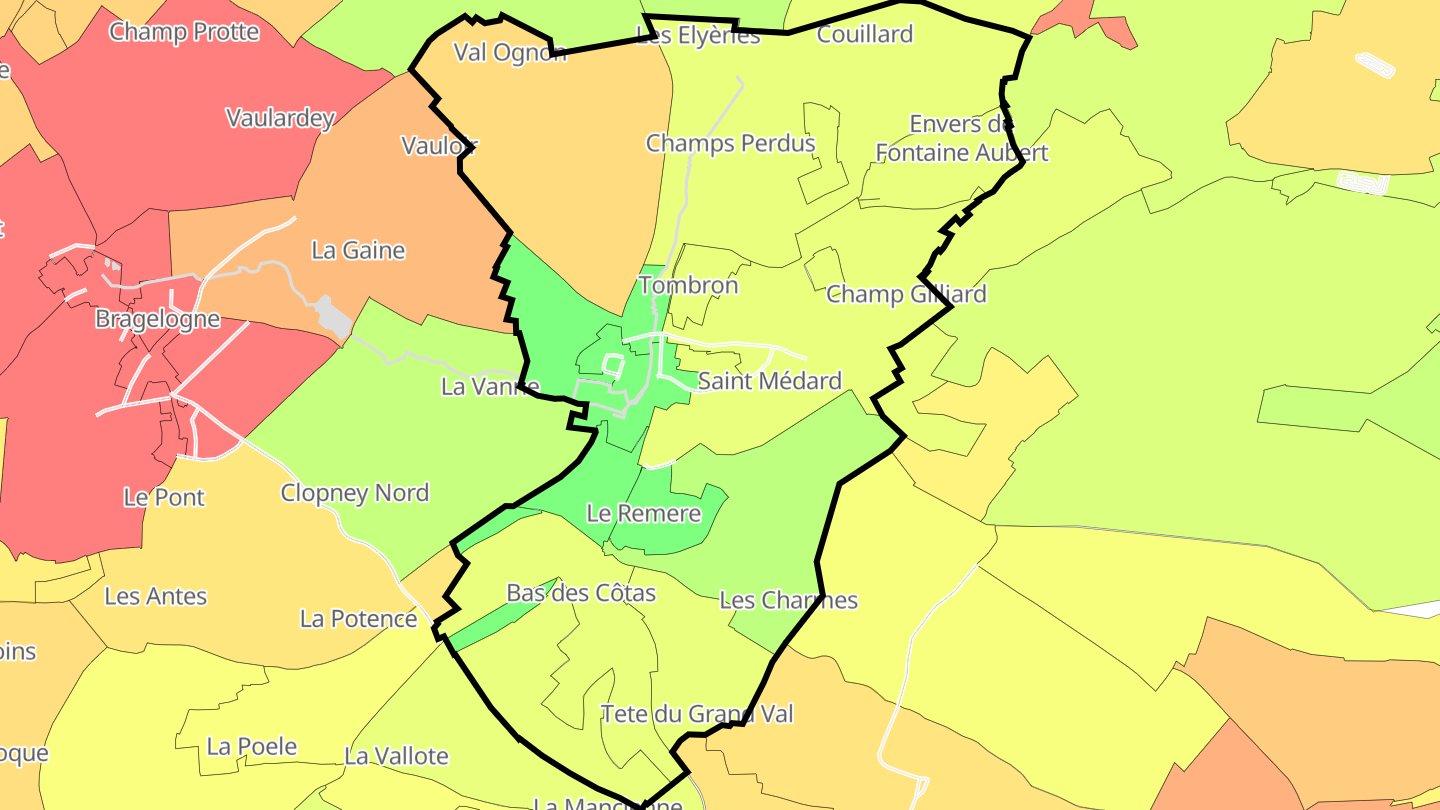 Carte des prix de l'immobilier Beauvoir-sur-Sarce