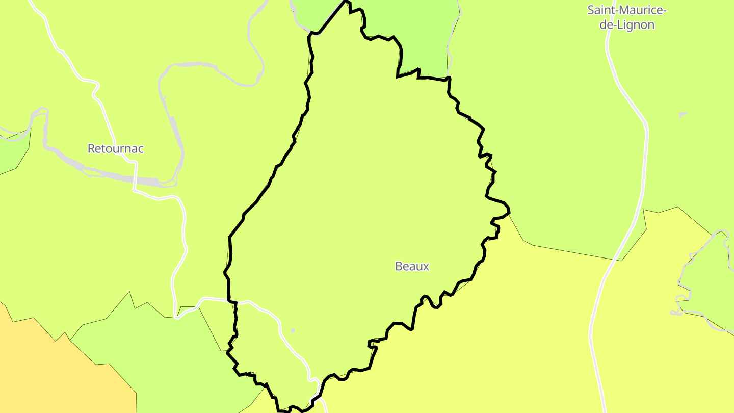 Carte des prix de l'immobilier Beaux