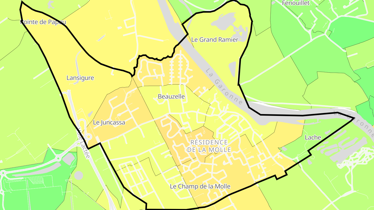 Carte des prix de l'immobilier Beauzelle
