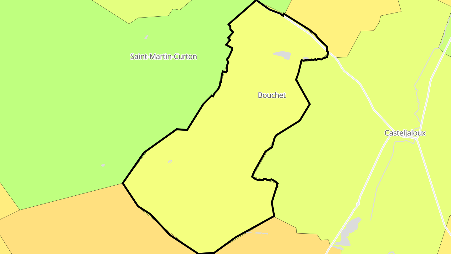Carte des prix de l'immobilier Beauziac
