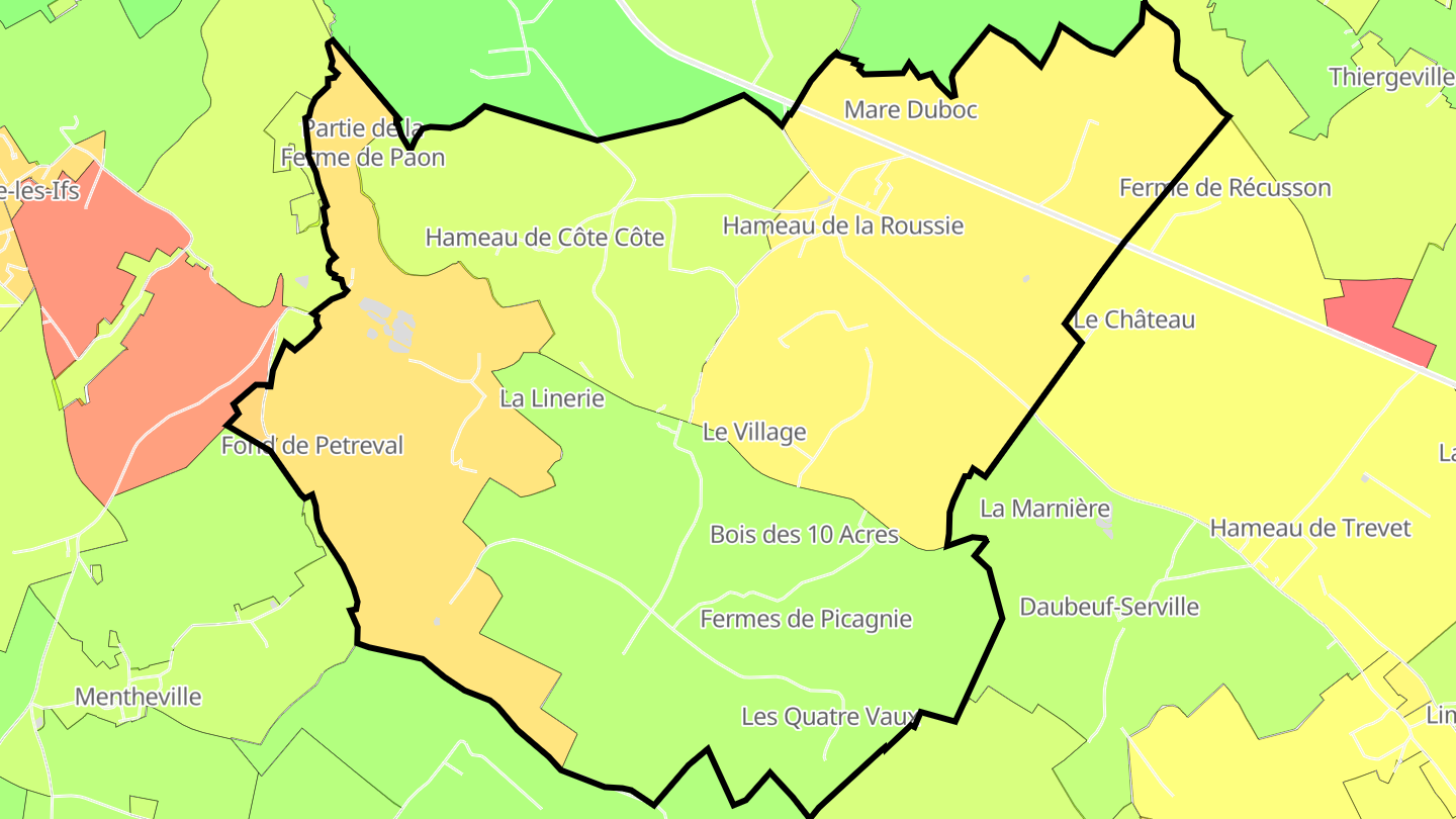 Carte des prix de l'immobilier Bec-de-Mortagne