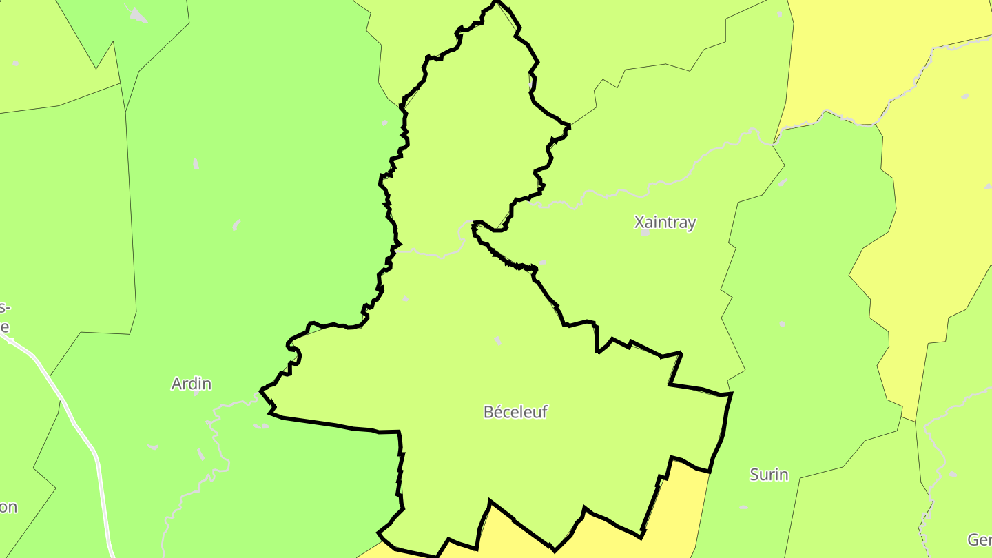 Carte des prix de l'immobilier Béceleuf