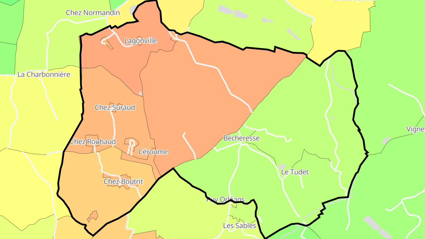Carte des prix de l'immobilier Bécheresse
