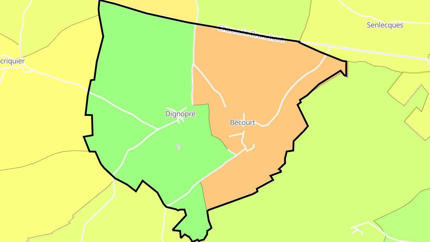 Carte des prix de l'immobilier Bécourt