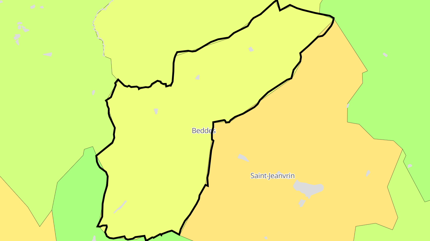 Carte des prix de l'immobilier Beddes