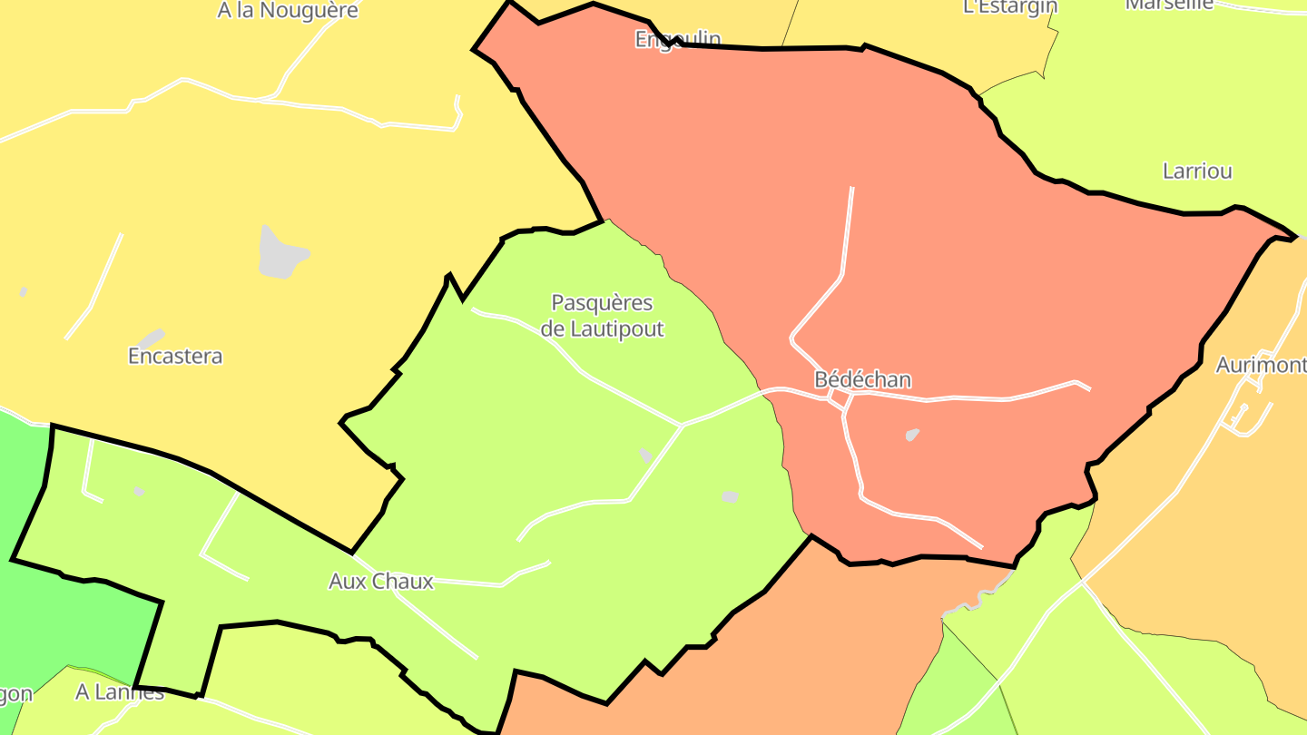 Carte des prix de l'immobilier Bédéchan