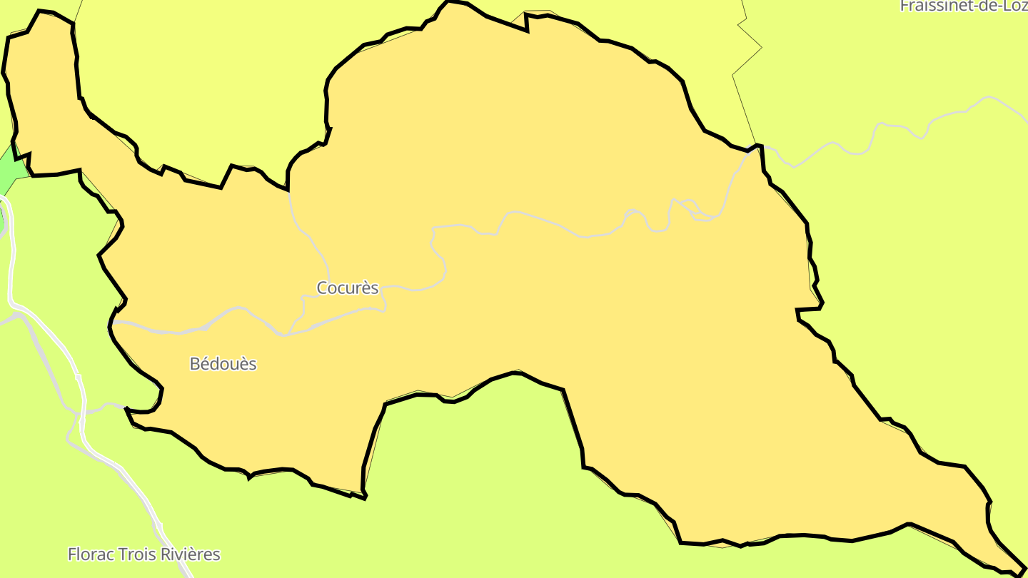 Carte des prix de l'immobilier Bédouès-Cocurès