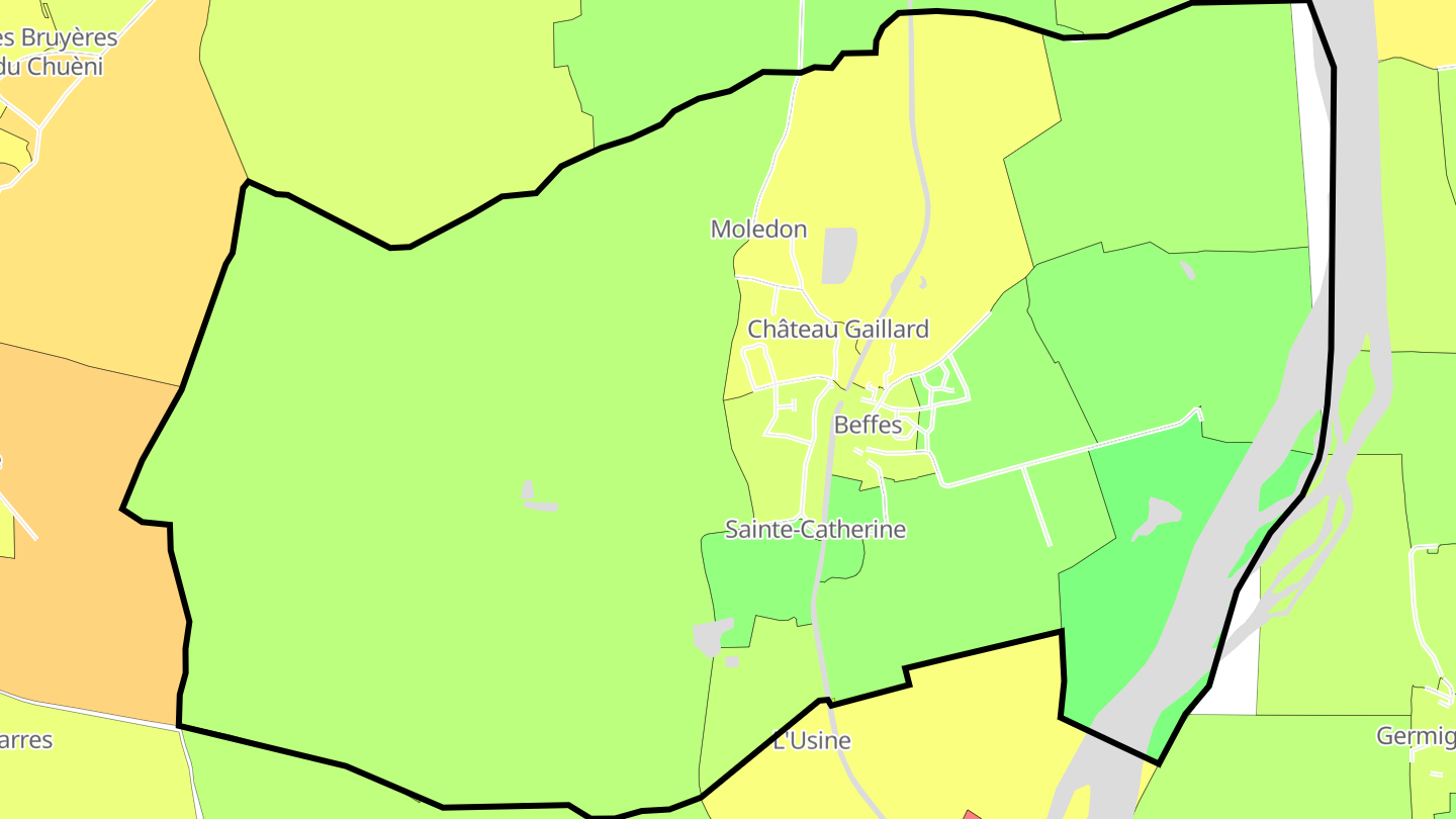 Carte des prix de l'immobilier Beffes