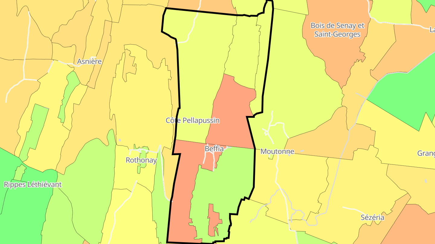 Carte des prix de l'immobilier Beffia