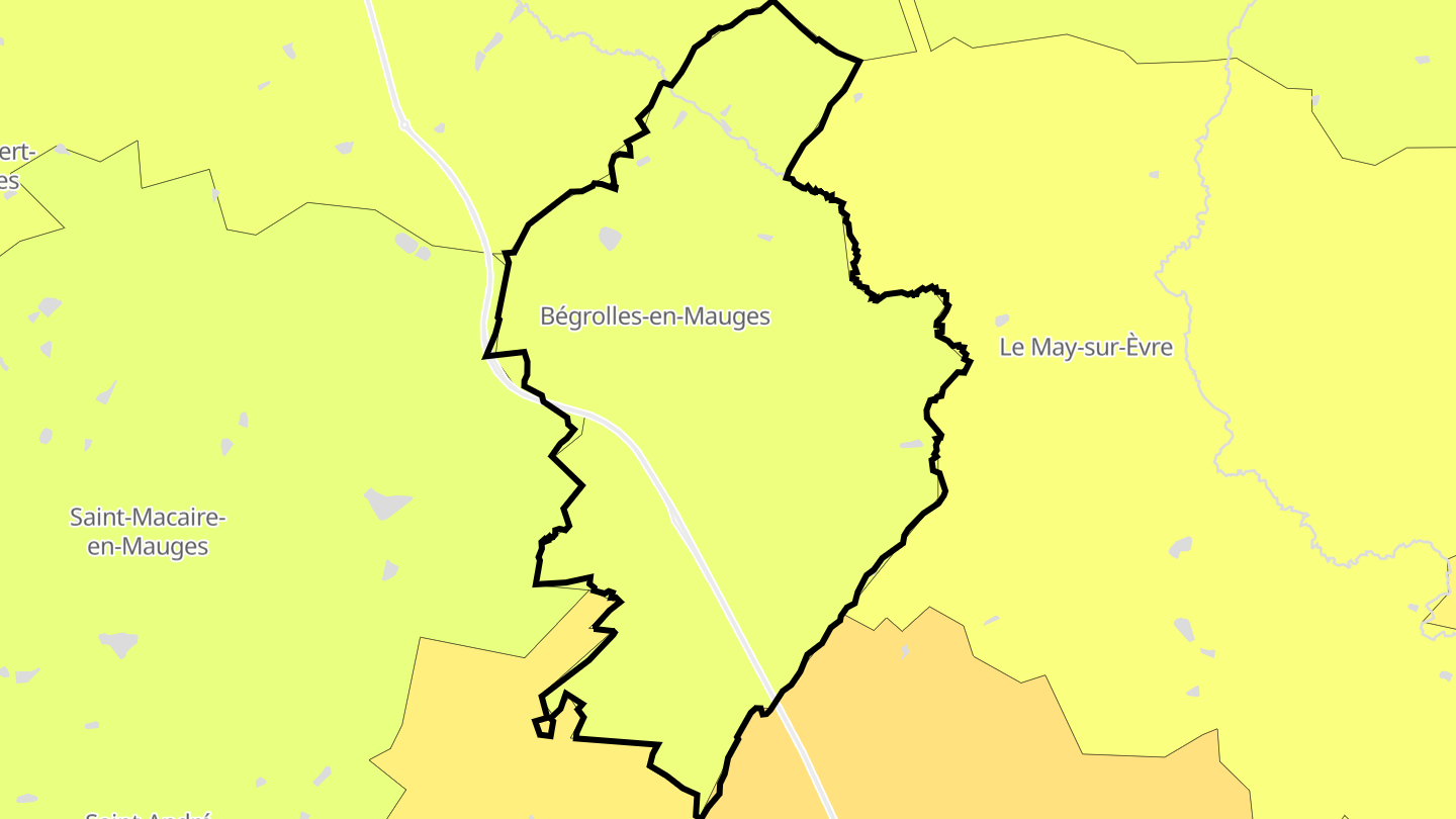 Carte des prix de l'immobilier Bégrolles-en-Mauges
