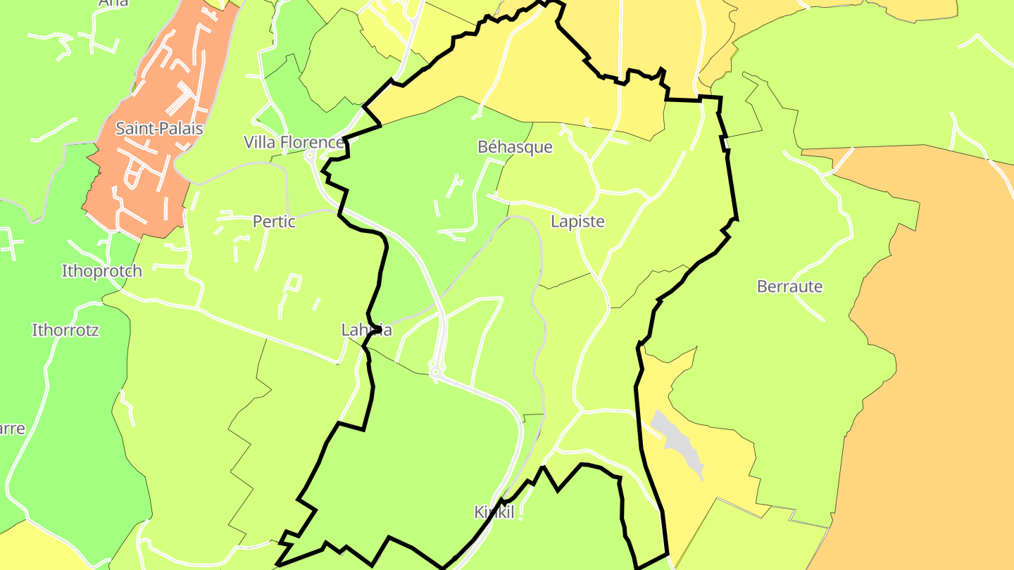 Carte des prix de l'immobilier Béhasque-Lapiste