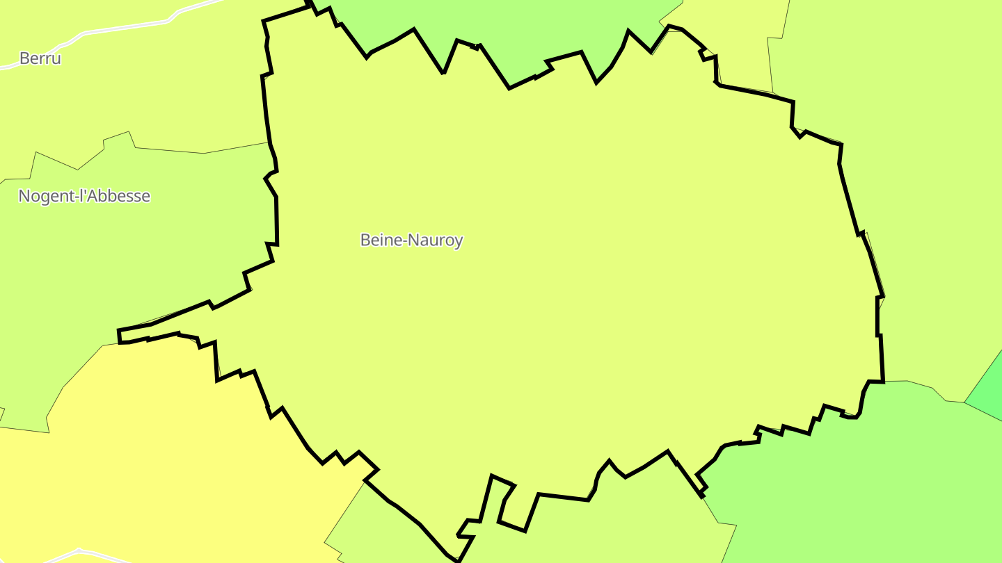 Carte des prix de l'immobilier Beine-Nauroy