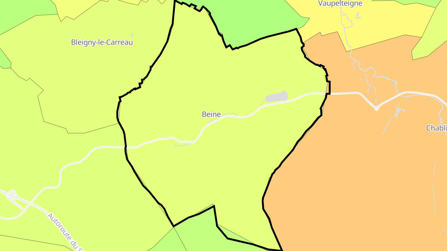 Carte des prix de l'immobilier Beine