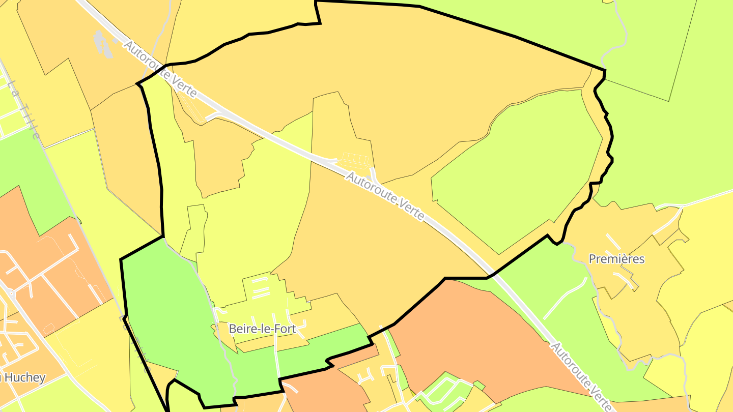 Carte des prix de l'immobilier Beire-le-Fort