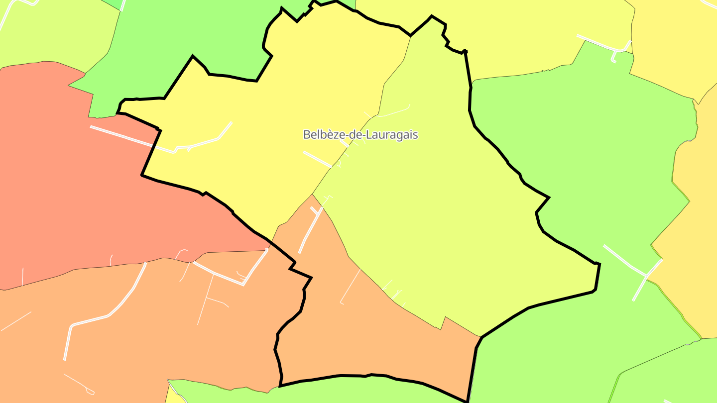 Carte des prix de l'immobilier Belbèze-de-Lauragais