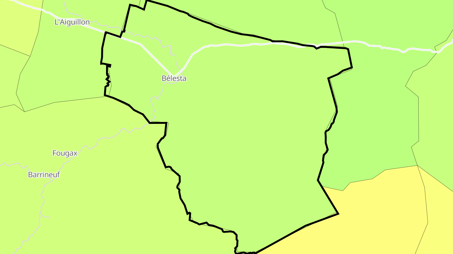 Carte des prix de l'immobilier Bélesta