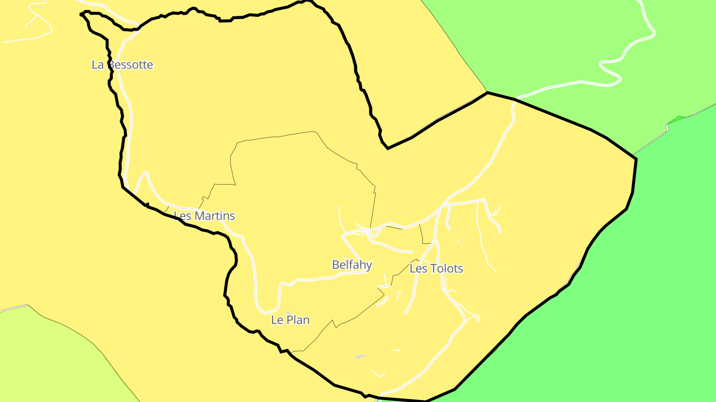 Carte des prix de l'immobilier Belfahy