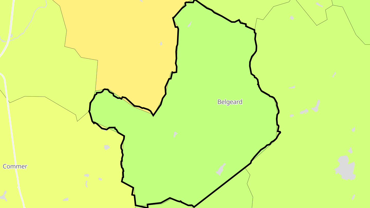 Carte des prix de l'immobilier Belgeard