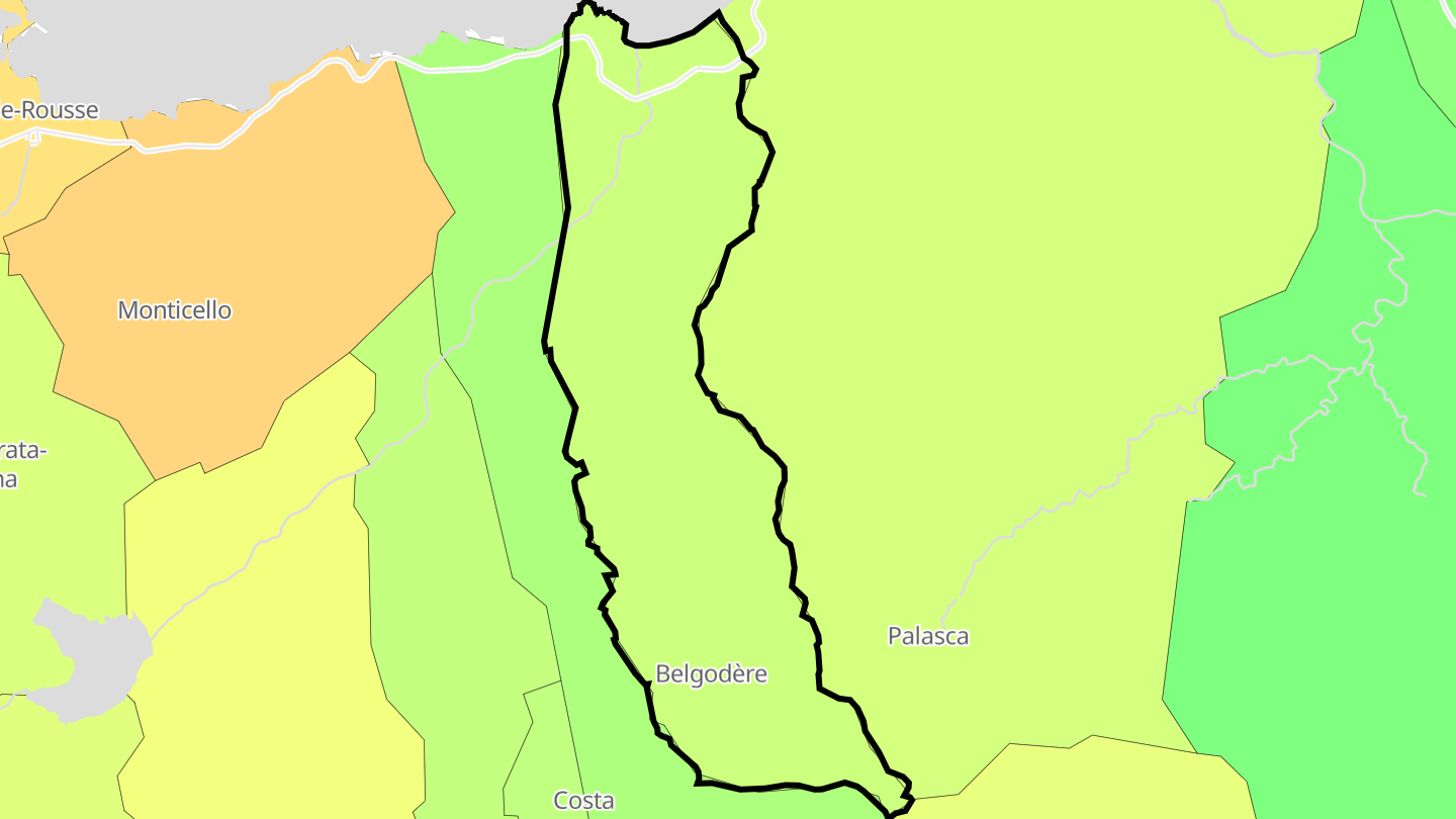 Carte des prix de l'immobilier Belgodère