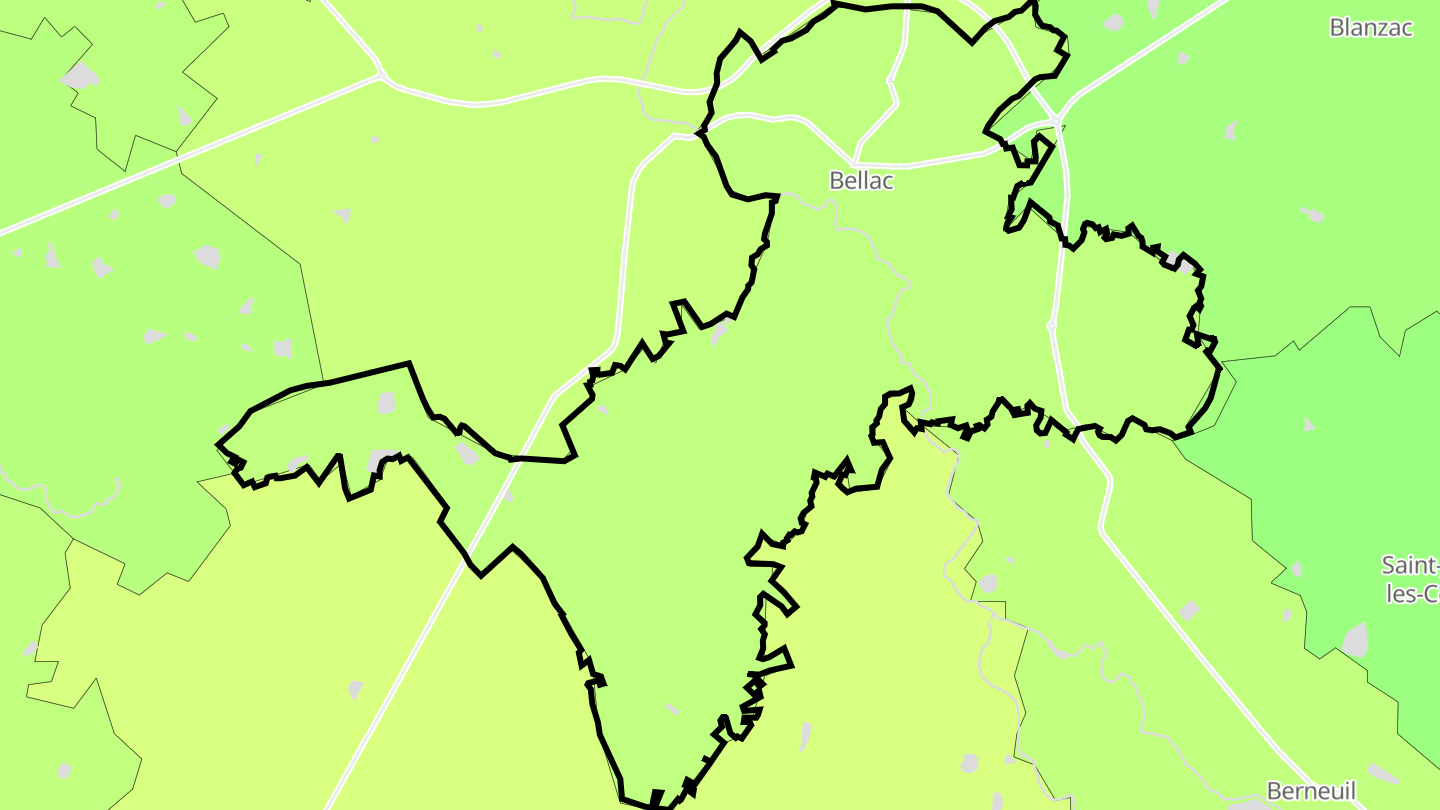 Carte des prix de l'immobilier Bellac