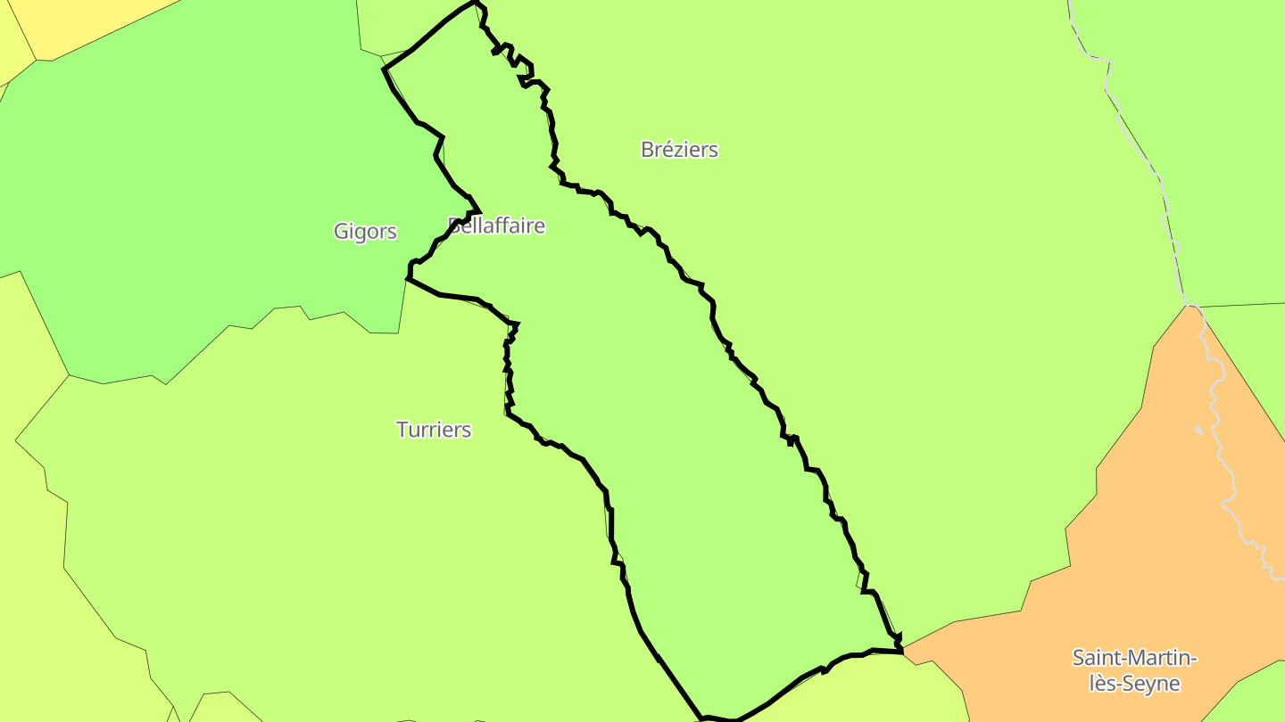 Carte des prix de l'immobilier Bellaffaire