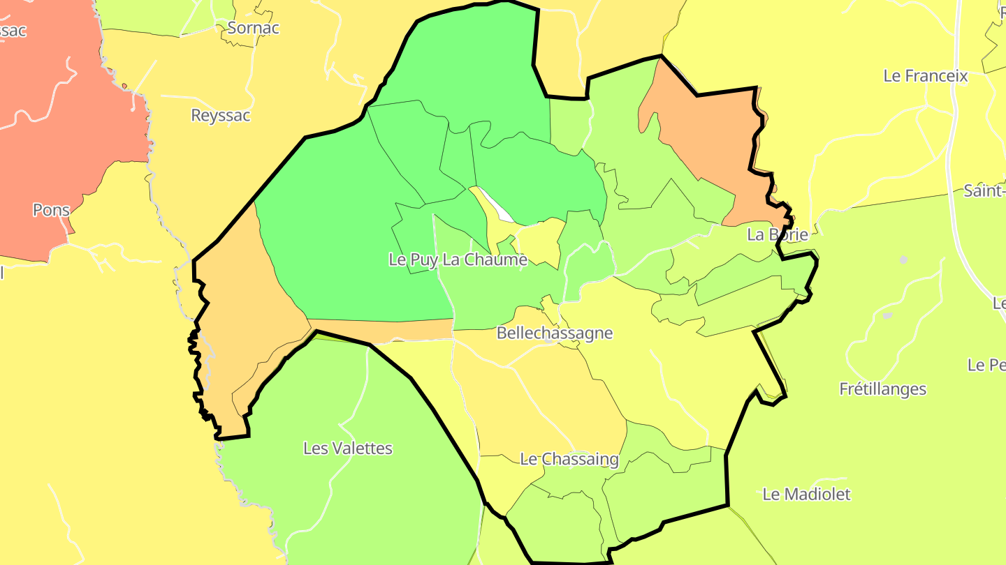 Carte des prix de l'immobilier Bellechassagne