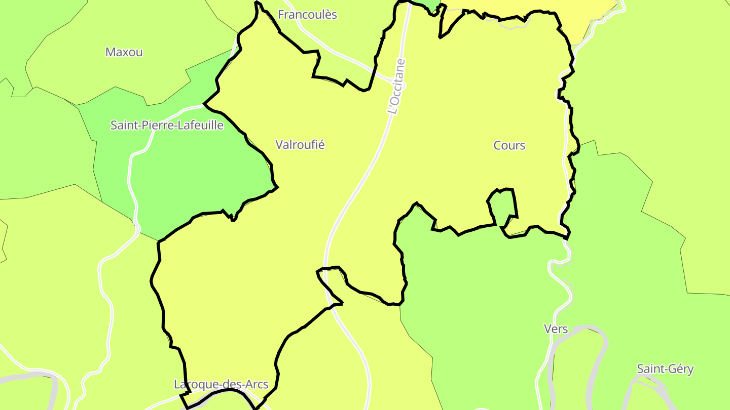 Carte des prix de l'immobilier Bellefont-La Rauze