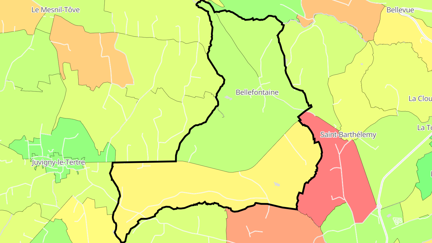 Carte des prix de l'immobilier Bellefontaine