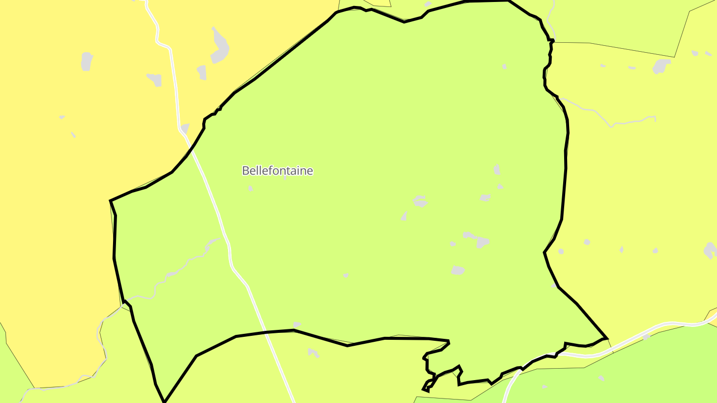 Carte des prix de l'immobilier Bellefontaine