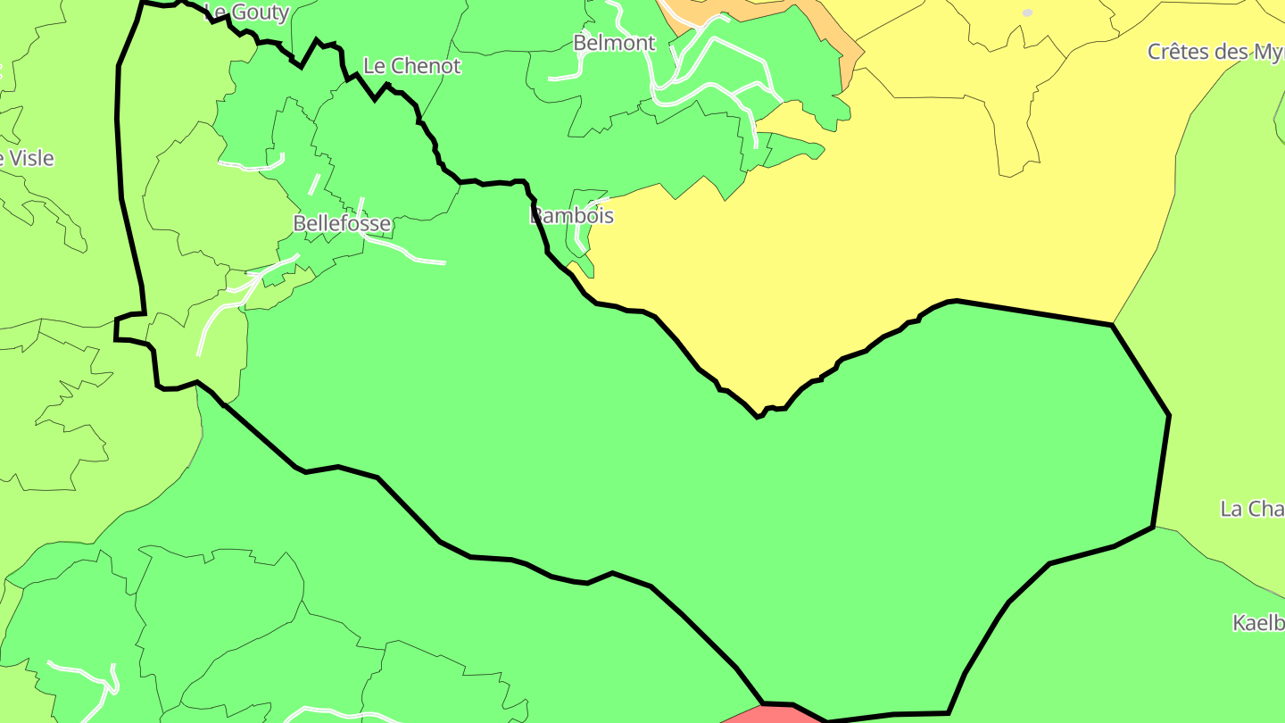 Carte des prix de l'immobilier Bellefosse
