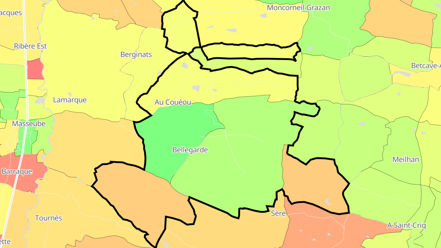 Carte des prix de l'immobilier Bellegarde