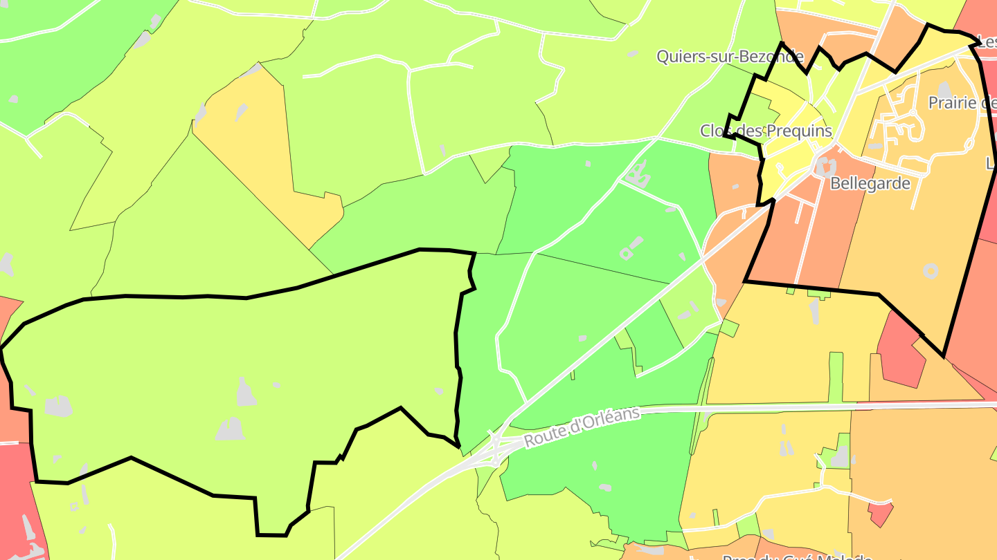 Carte des prix de l'immobilier Bellegarde
