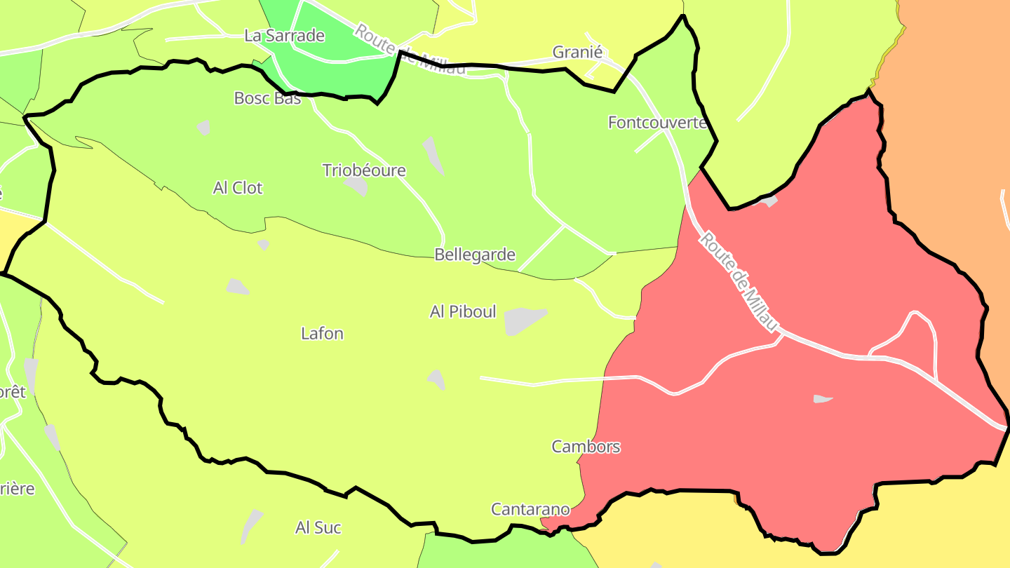 Carte des prix de l'immobilier Bellegarde