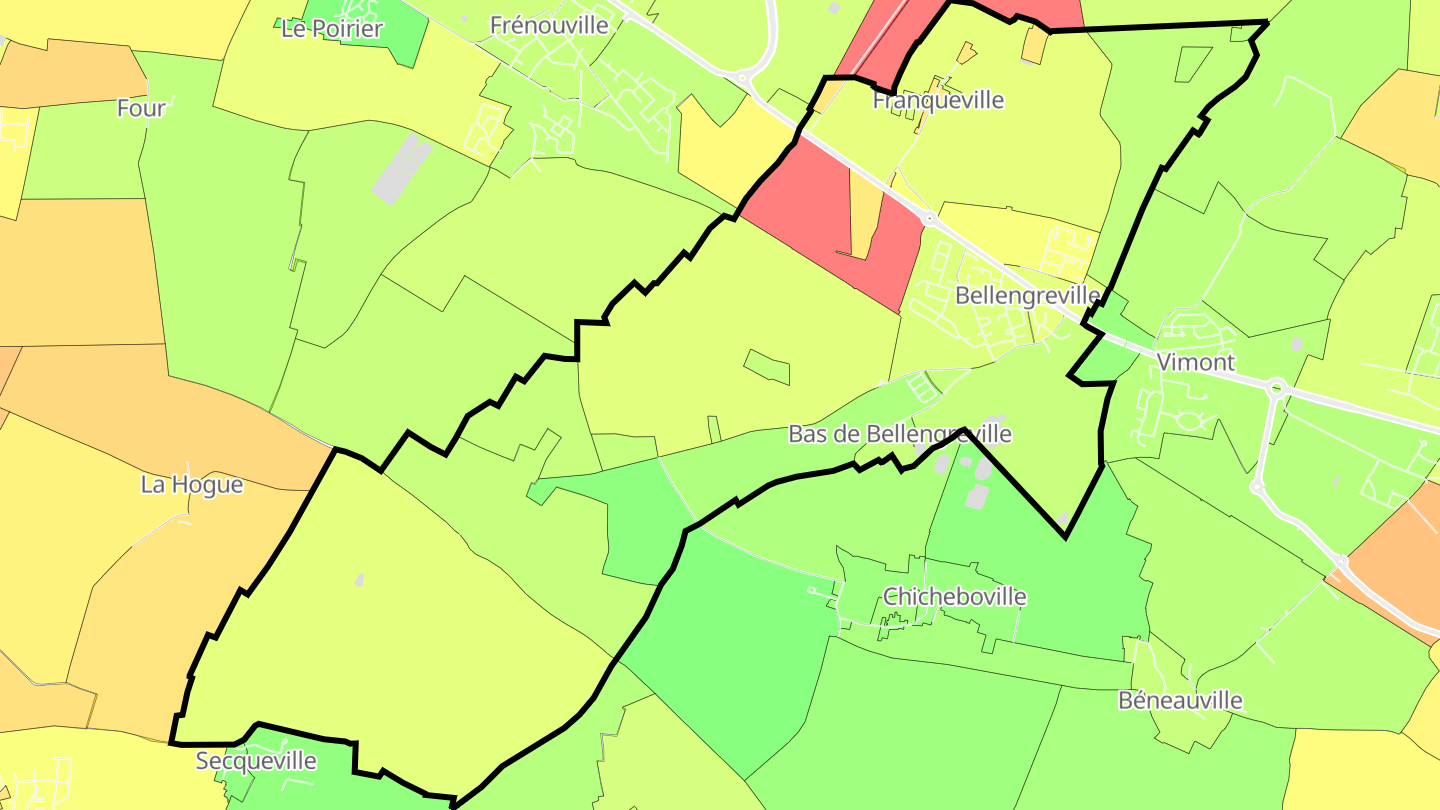 Carte des prix de l'immobilier Bellengreville