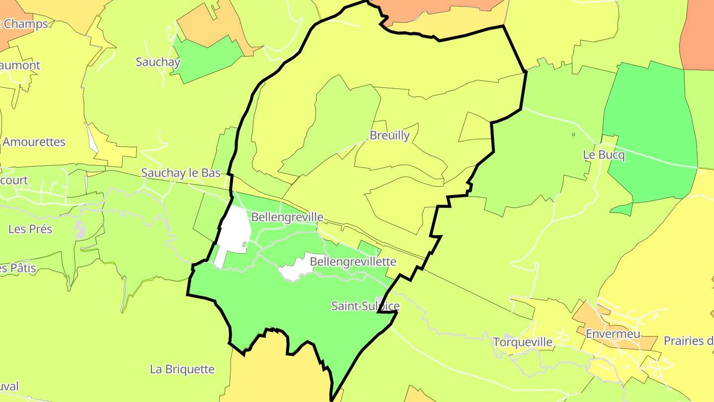 Carte des prix de l'immobilier Bellengreville
