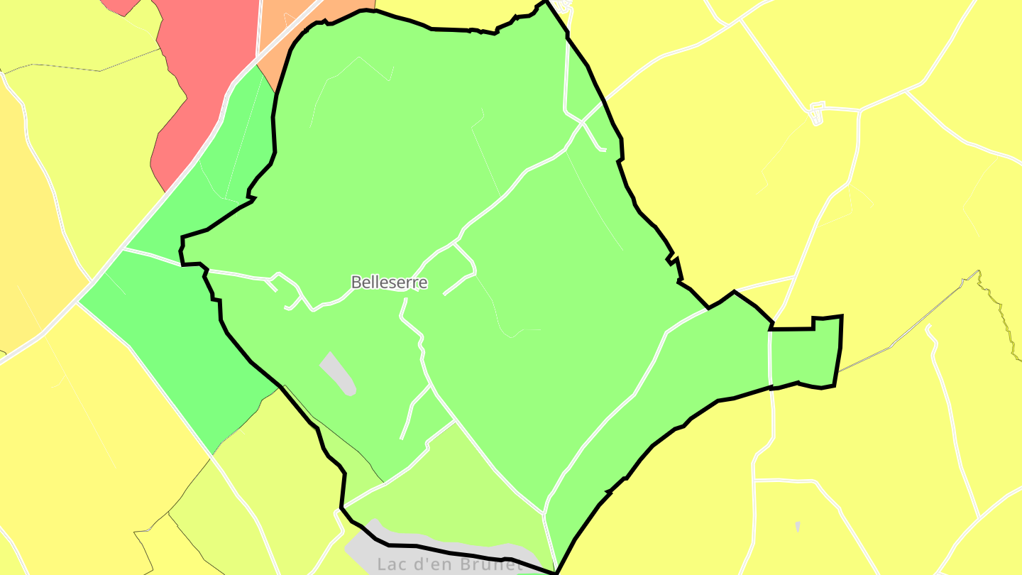 Carte des prix de l'immobilier Belleserre