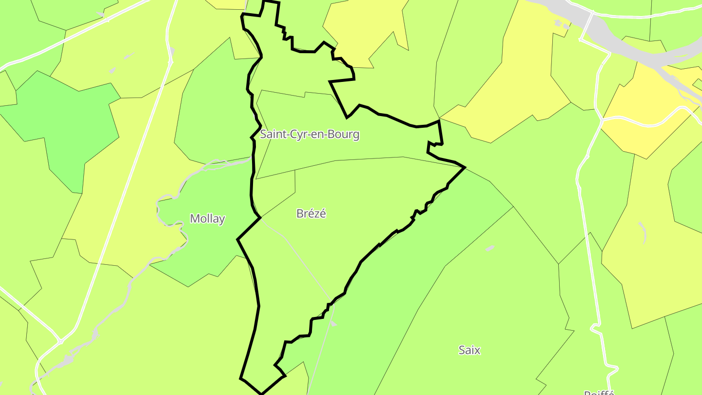 Carte des prix de l'immobilier Bellevigne-les-Châteaux