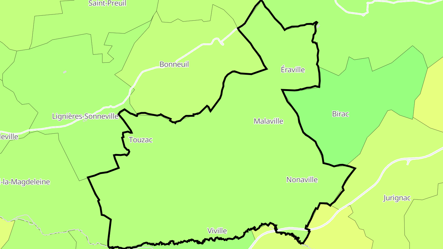 Carte des prix de l'immobilier Bellevigne